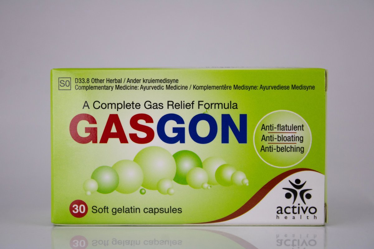 Activo Health - Gasgon 30 capsules, product pack