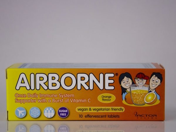 Actor Pharma - Airborne Orange Flavour 10 tablets, product pack
