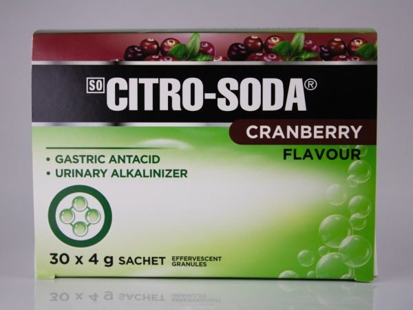 Adcock Ingram - Citro-Soda Cranberry Flavour Granules 30 x 4g sachets, product pack