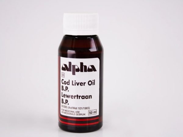 alpha - Cod Liver Oil B.P. 50ml, product pack