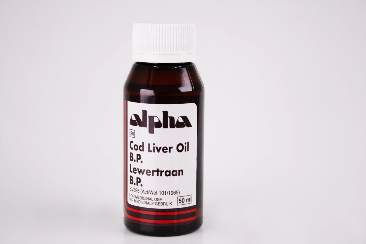 alpha - Cod Liver Oil B.P. 50ml, product pack