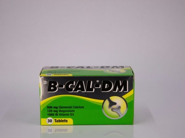 B-Cal-DM - Calcium 500mg Magnesium 125mg Vitamin D3 1000UI 60 tablets, product pack