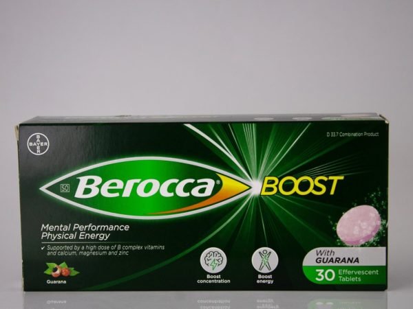 Berocca Boost - Mental Performance Physical Energy with Guarana 30 tablets, product pack