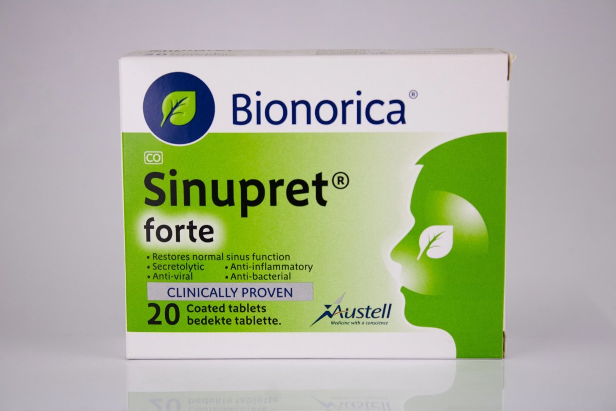 Bionorica - Sinupret forte 20 tablets, product pack