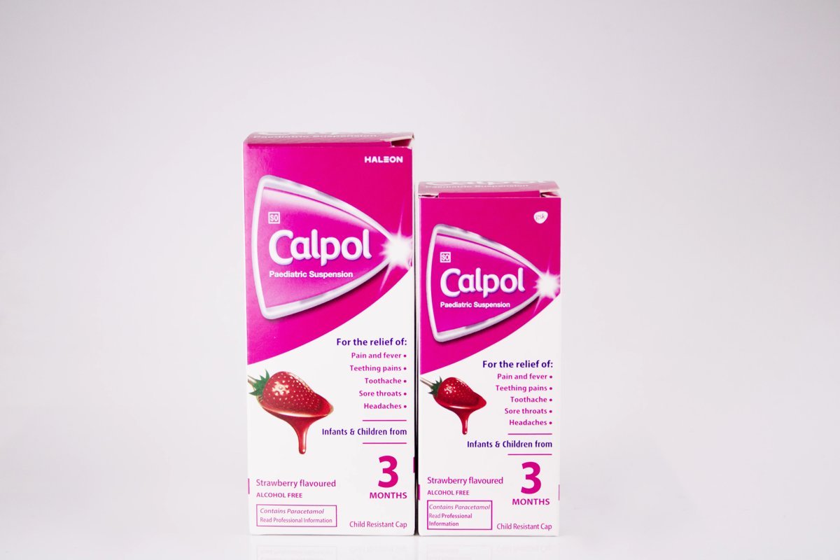 Calpol - Paediatric Suspension Strawberry Flavoured from 3 Months 100ml, product pack