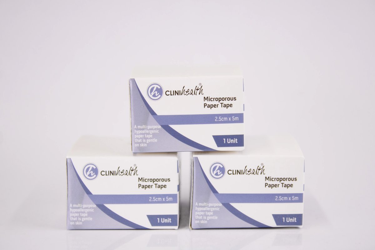 CLINIhealth - Microporous Paper Tape 2.5cm x 5m, product pack