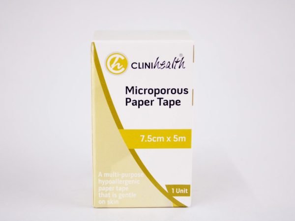 CLINIhealth - Microporous Paper Tape 7.5cm x 5m, product pack