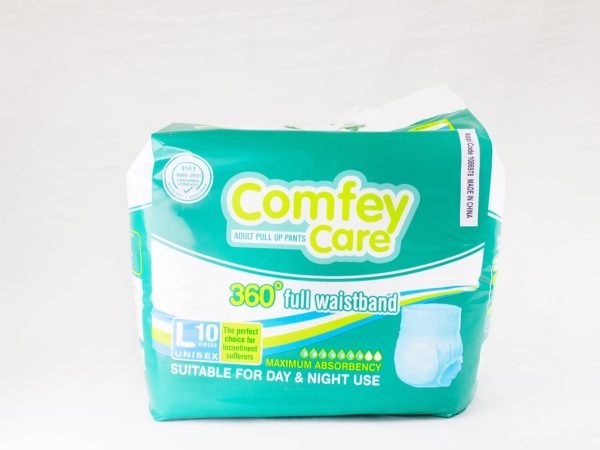 Comfey Care - Adult Pull Up Pants 360° Full Waistband L 10 pcs, product pack