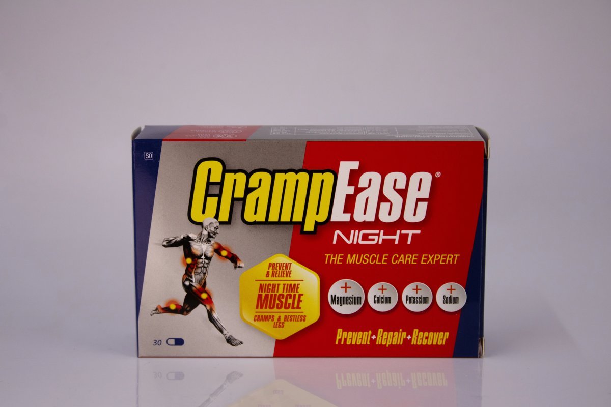 CrampEase night - The Muscle Care Expert 30 tablets, product pack