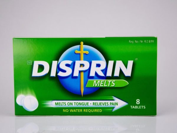 Disprin - Melts 8 tablets, product pack