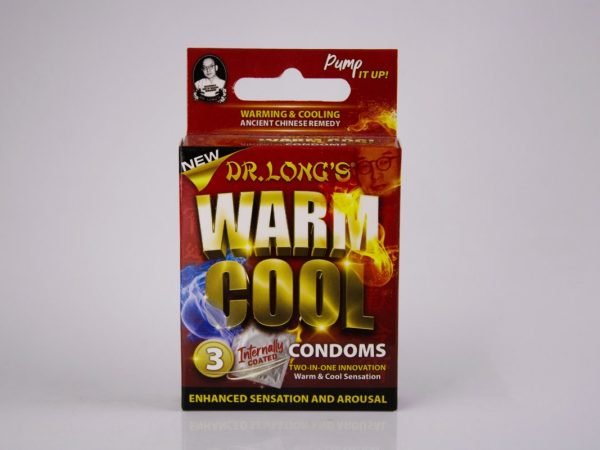 Dr. Long's - Warm Cool Condoms 3pcs, product pack