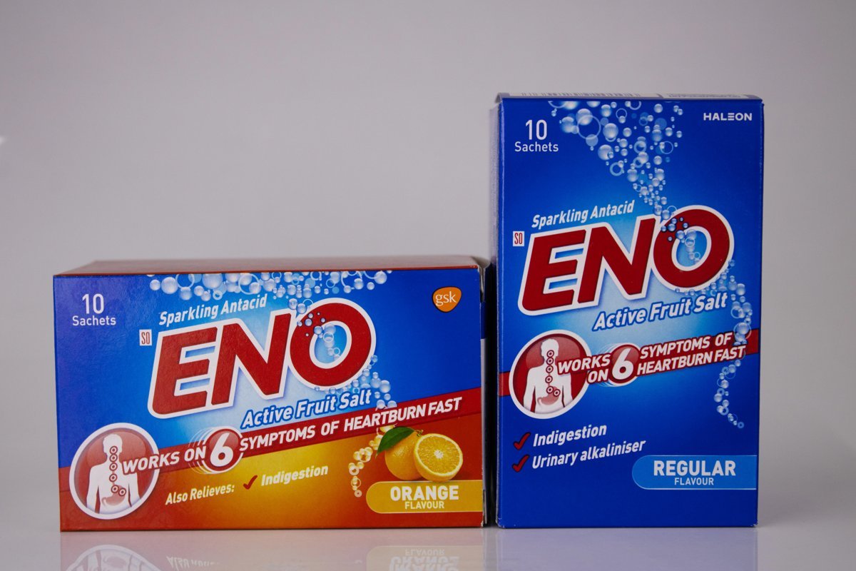 Eno - Active Fruit Salt Orange Flavour 10 sachets, product pack