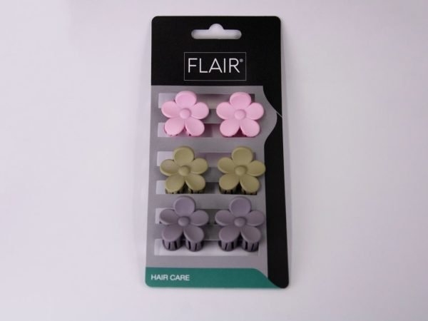 FLAIR - Hair Claw Clips Set Flowers, product pack