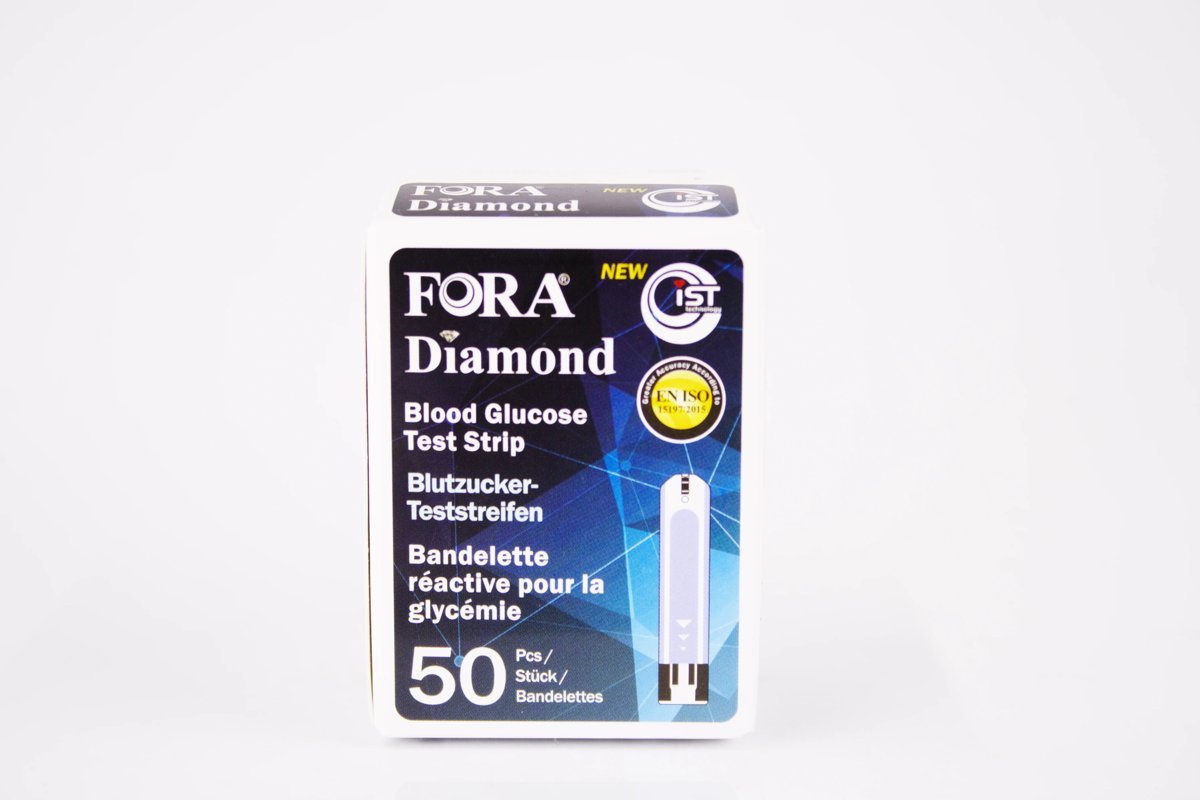 FORA Diamond - Blood Glucose Test Strip 50 Pcs, product pack