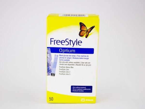 FreeStyle Optium - Blood Glucose Test Strips 50, product pack