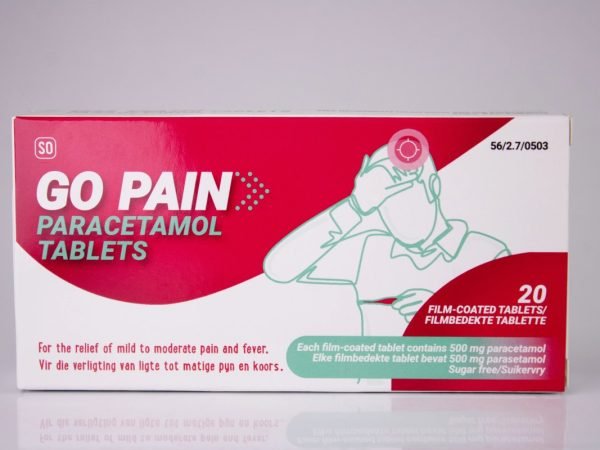 GO Pain - Paracetamol 20 tablets, product pack