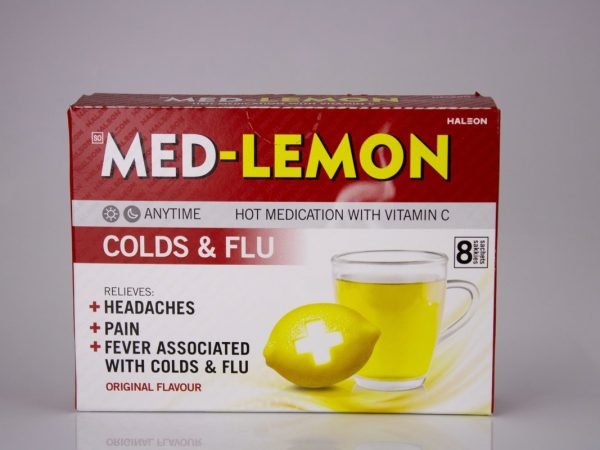 Haleon - Med-Lemon Colds & Flu Hot Medication with Vitamin C 8 sachets, product pack