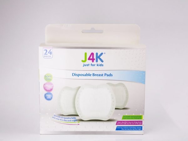 J4K just for kids - Disposable Breast Pads 24 pcs, product pack