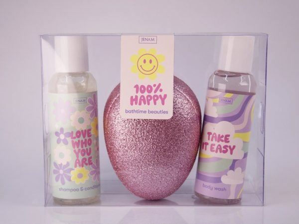 Jenam 100% Happy - Shampoo & Conditioner + Body Wash, product pack