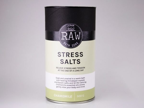 Jenam RAW Bath Soak - Stress Salts Chamomile 500g, product pack