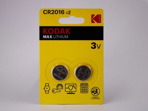 KODAK - Max Lithium 3V CR2016 2 batteries, product pack