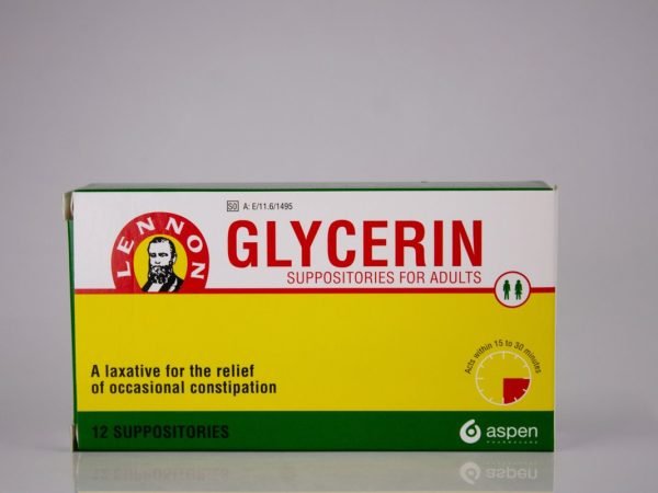 LENNON - Glycerin for Adults 12 suppositories, product pack
