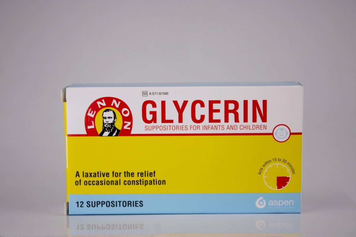 LENNON - Glycerin for Infants and Children 12 suppositories, product pack
