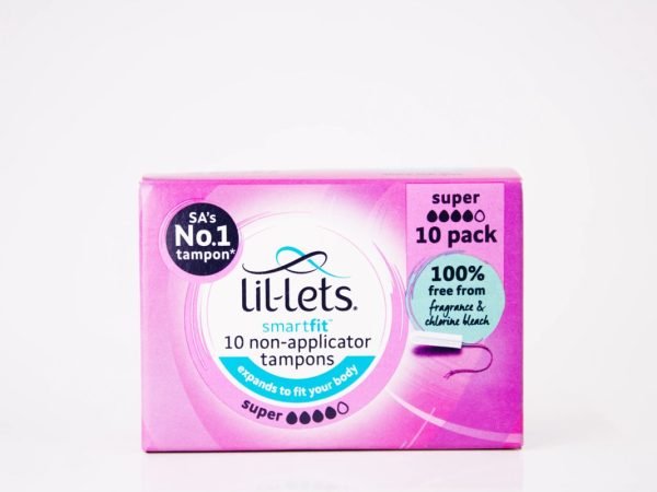Lil-lets Smartfit - Super 10 non-applicator tampons, product pack