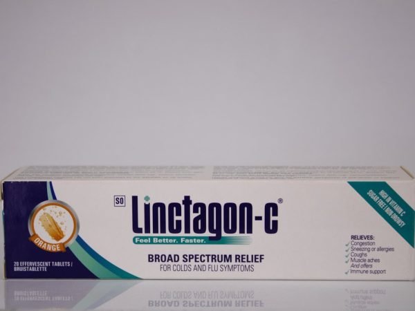 Linctagon-C - Broad Spectrum Relief Orange 20 tablets, product pack