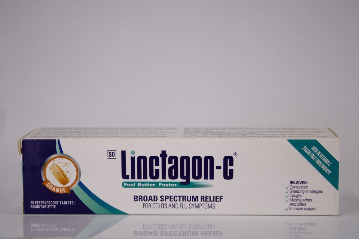 Linctagon-C - Broad Spectrum Relief Orange 20 tablets, product pack