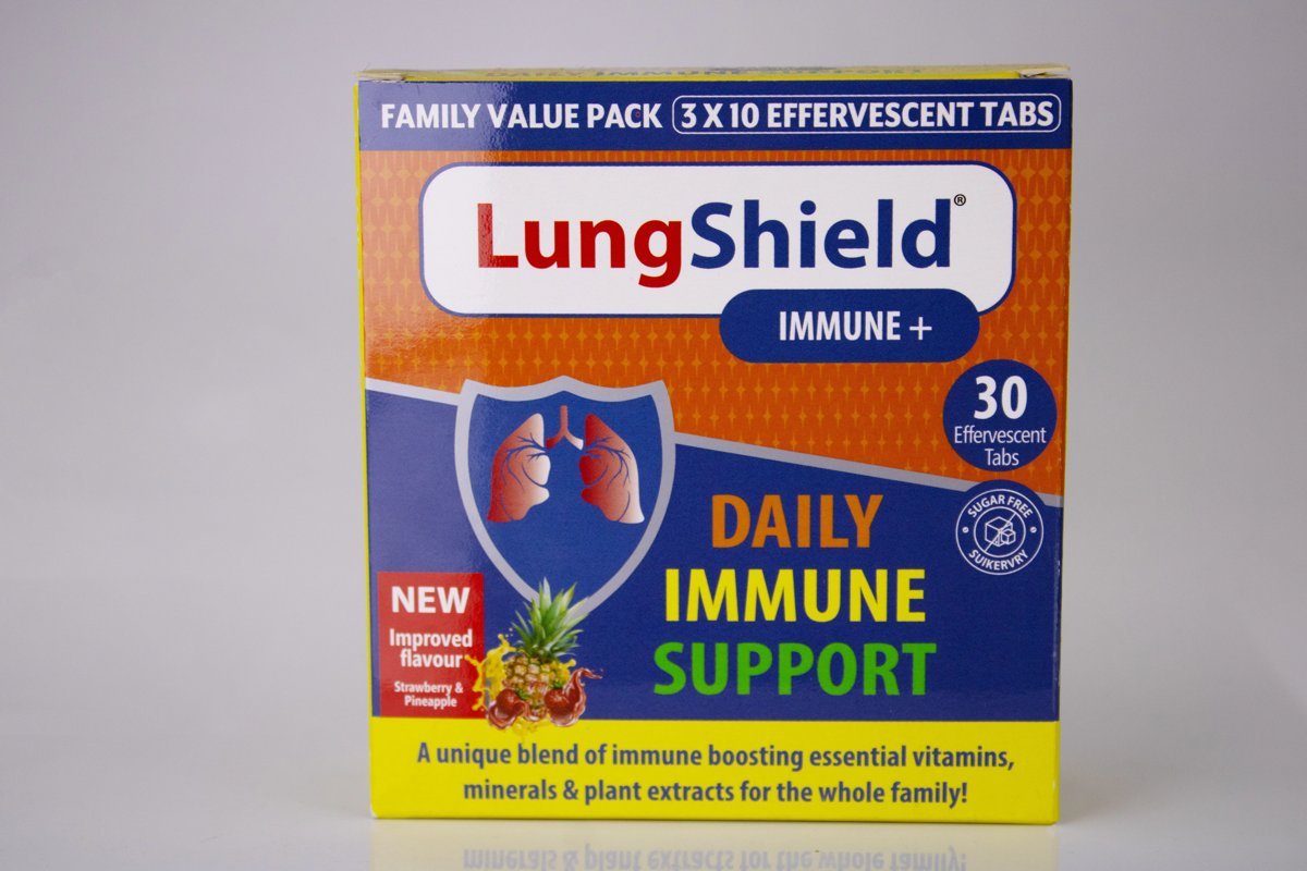 LungShield Immune+ - Daily Immune Support 30 tablets, product pack