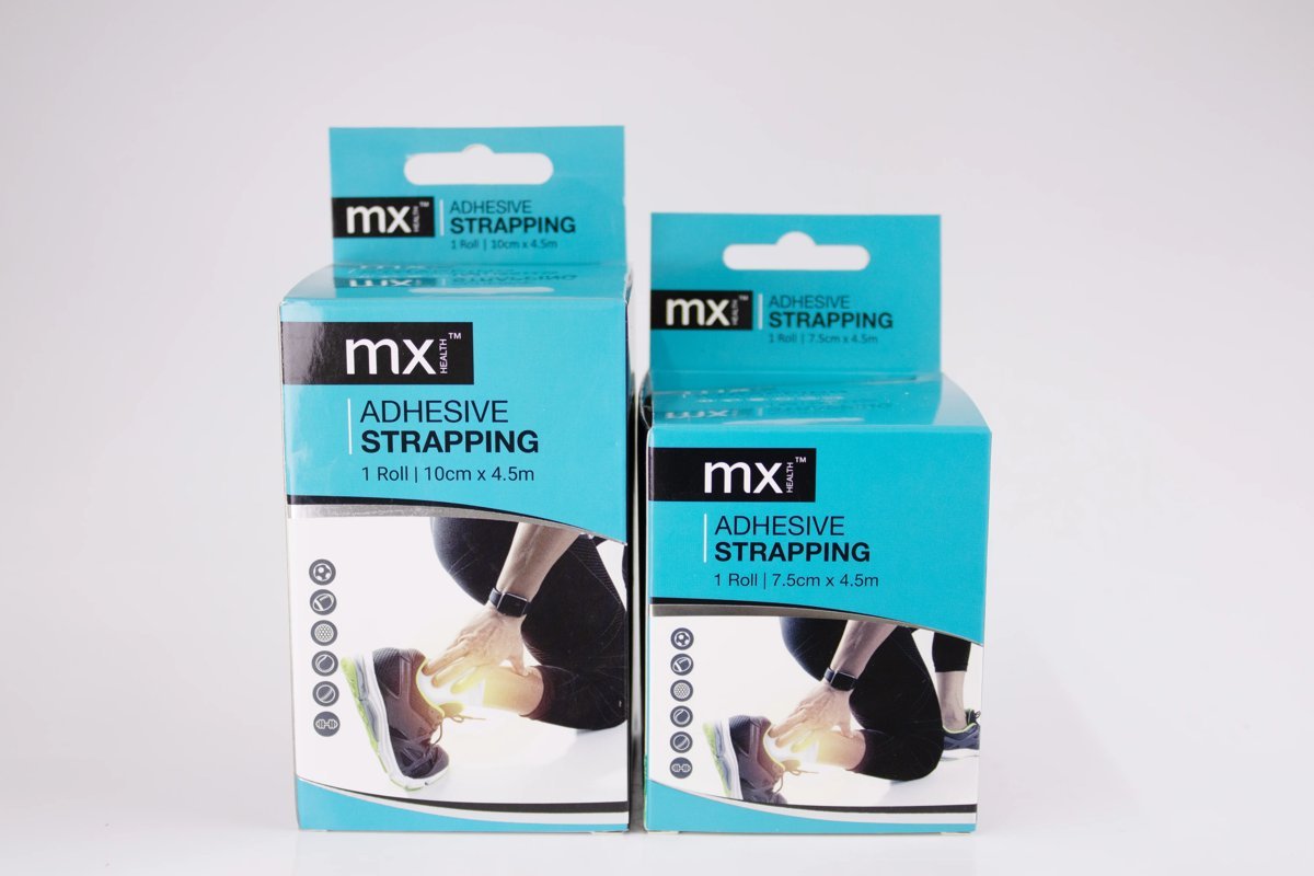 mx Health - Adhesive Strapping 7.5cm x 4.5m, product pack