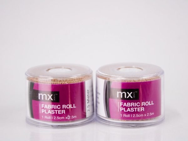 mx Health - Fabric Roll Plaster 2.5cm x 2.5m, product pack