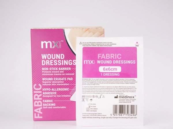 mx Health - Fabric Wound Dressing 6x6cm, product pack