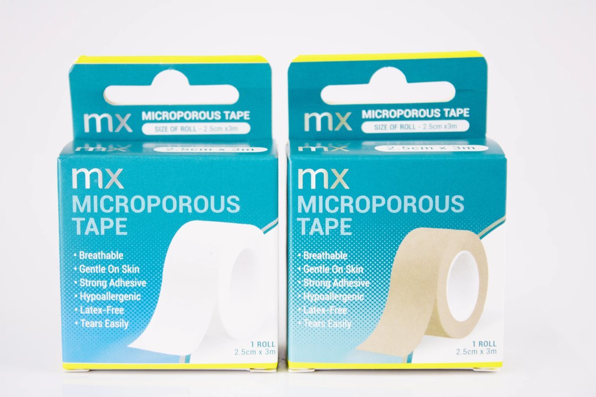 mx Health - Microporous Tape 2.5cm x 3m beige, product pack