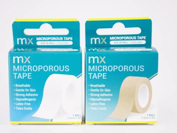 mx Health - Microporous Tape 2.5cm x 3m white, product pack