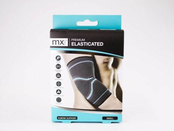 mx Health - Premium Elasticated Elbow Support Small, product pack