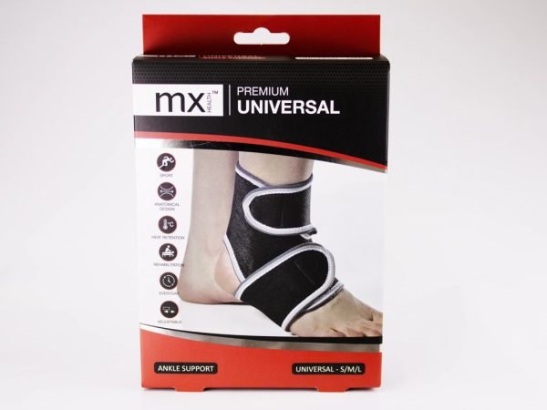 mx Health - Premium Universal Ankle Support S/M/L, product pack