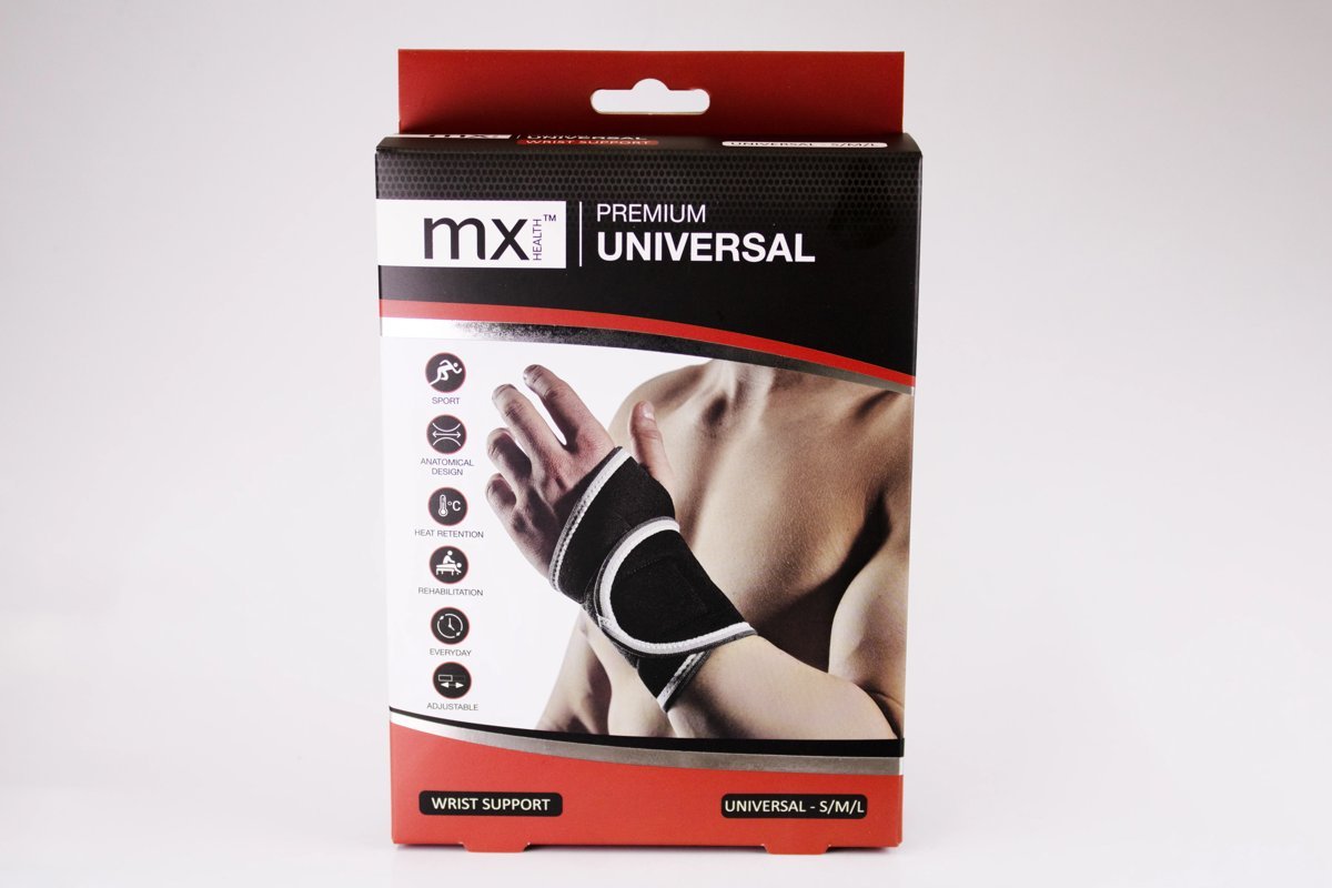 mx Health - Premium Universal Wrist Support S/M/L, product pack