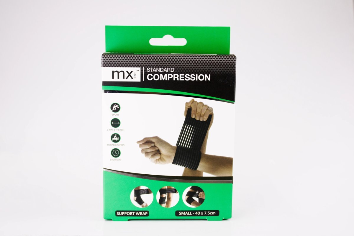 mx Health - Standard Compression Support Wrap Small 40 x 7.5cm, product pack