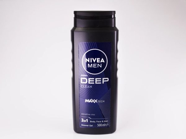NIVEA Men - Deep Clean Shower Gel 3in1 500ml, product pack