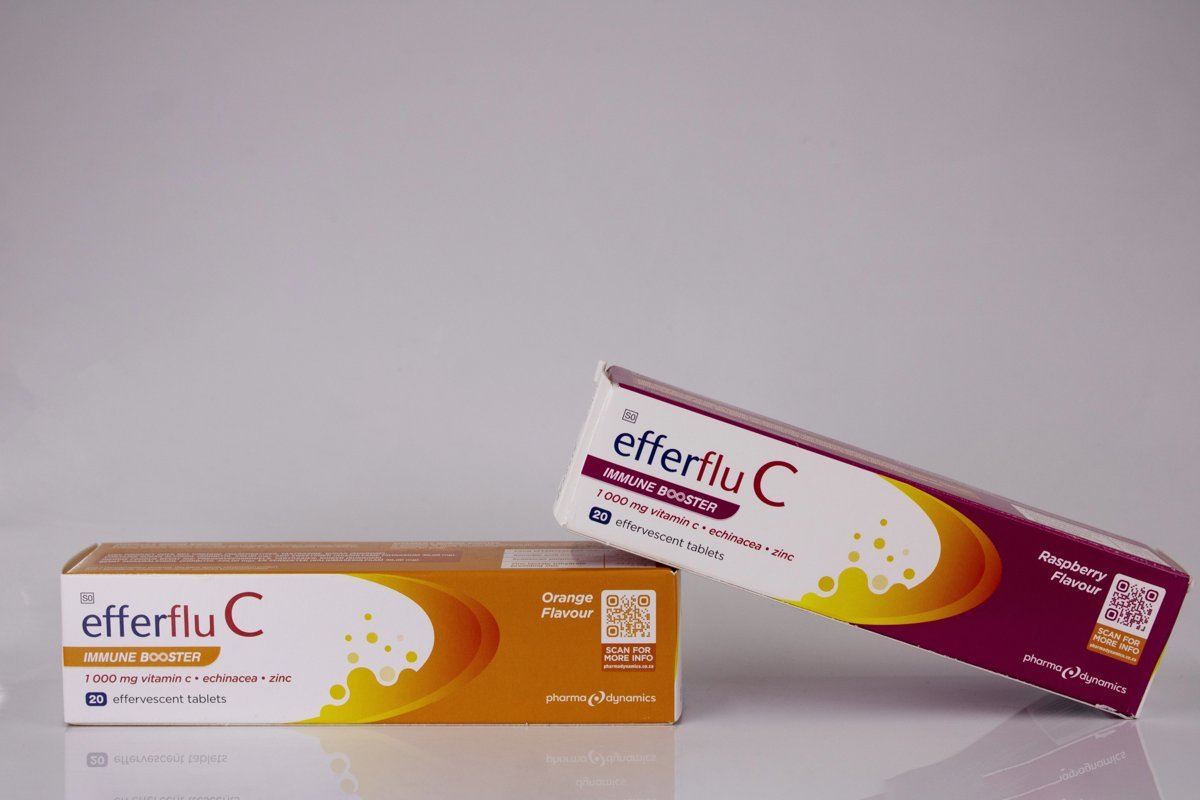 Pharma Dynamics - efferfly C Immune Booster Raspberry Flavour 20 tablets, product pack