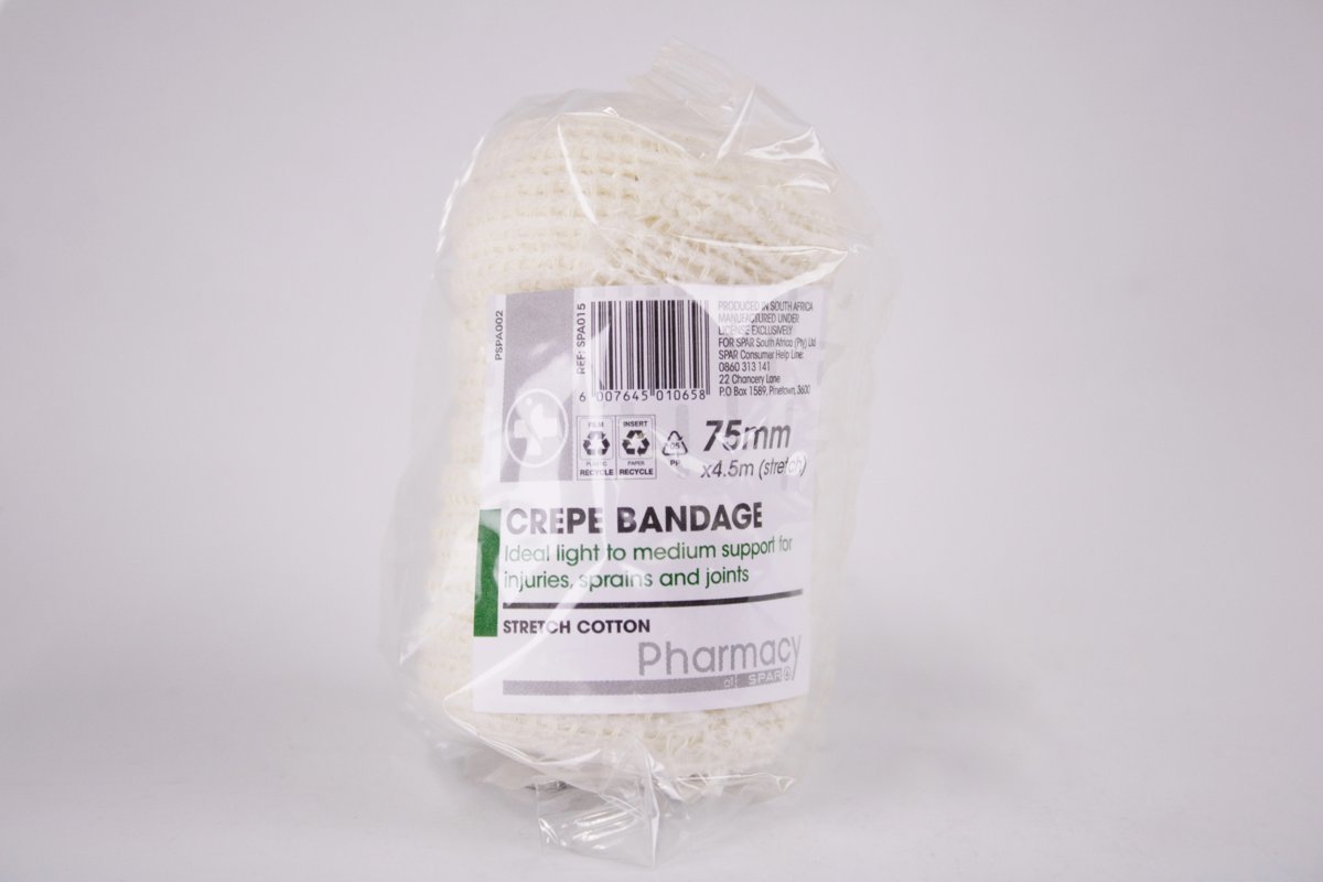 Pharmacy at SPAR - Crepe Bandage 75mm x 4.5m, product pack