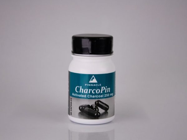 Pinnacle - CharcoPin Activated Charocoal 250mg 50 capsules, product pack