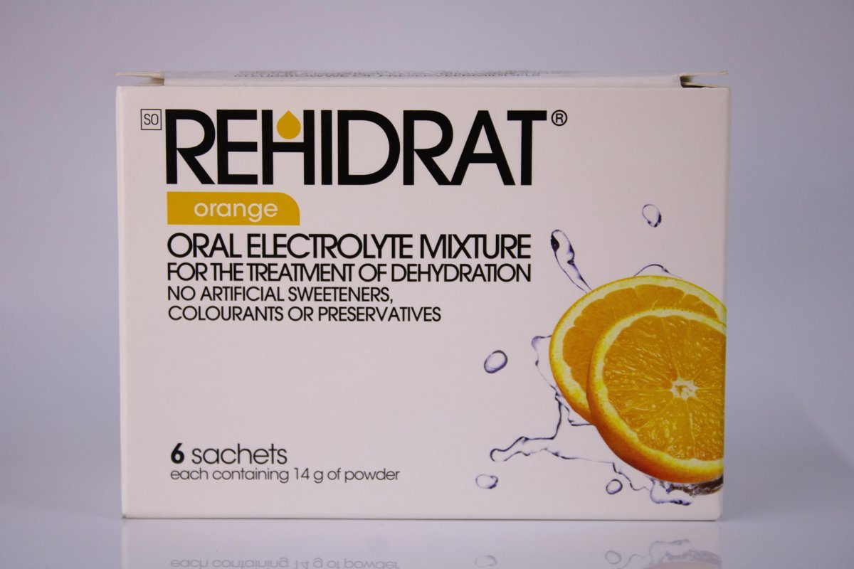 REHIDRAT orange - Oral Electrolyte Mixture 14g 6 sachetes, product pack