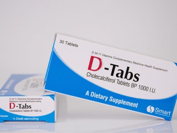 Smart - D-Tabs Cholecalciferol Tablets BP 1000 I.U. 30 tablets, product pack