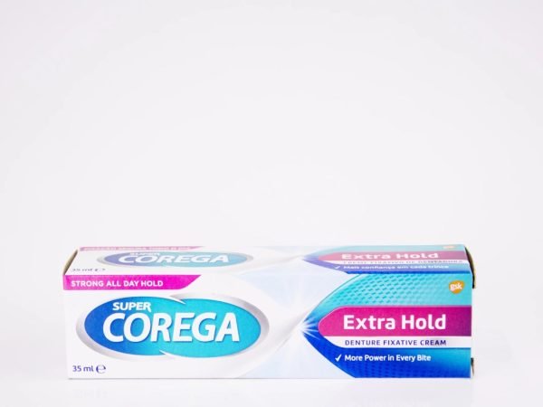 Super Corega - Extra Hold Denture Fixative Cream 35ml, product pack
