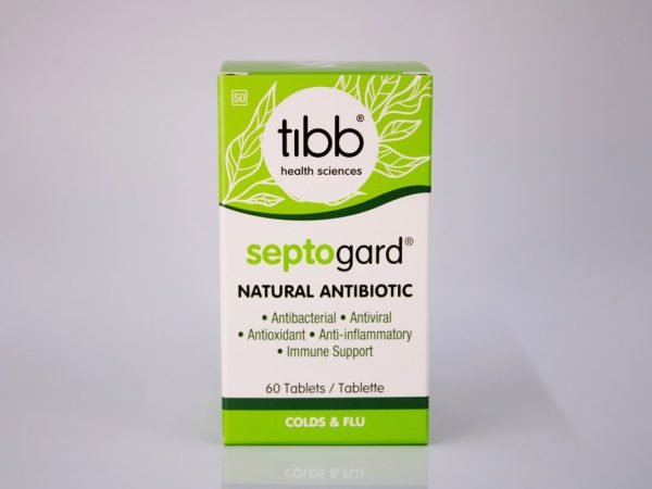 tibb health sciences - septogard Natural Antibiotic Colds & Flu 60 tablets, product pack