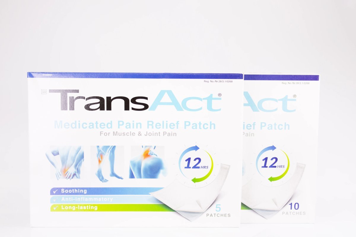 TransAct - Medicated Pain Relief Patch 12 hrs 10 Patches, product pack