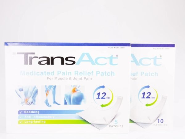TransAct - Medicated Pain Relief Patch 12hrs 5 Patches, product pack